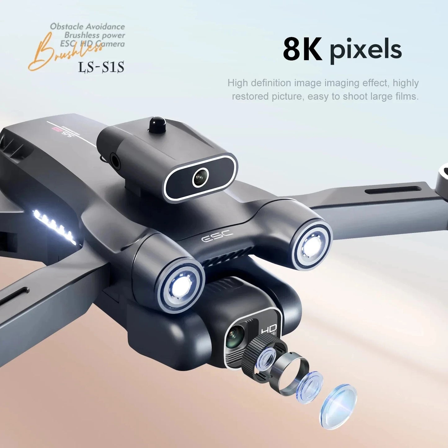 Drone avec caméra 8K de résolutions