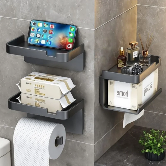 Porte papier toilette avec bac