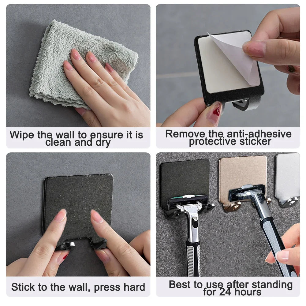 Porte rasoir, fixation au mur