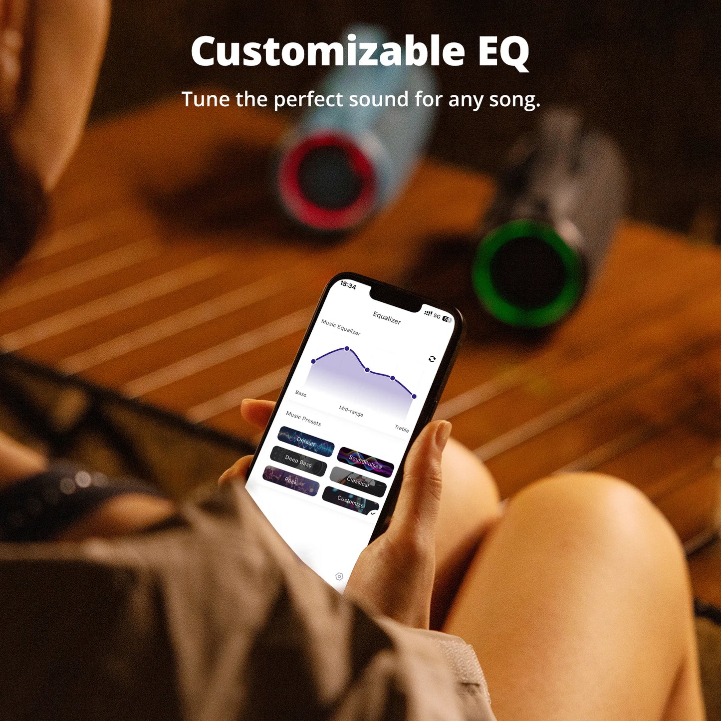 Haut-parleur Bluetooth portable, basses puissantes et aigus