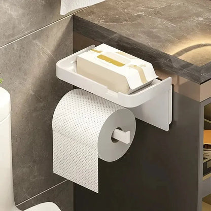 Porte papier toilette avec bac