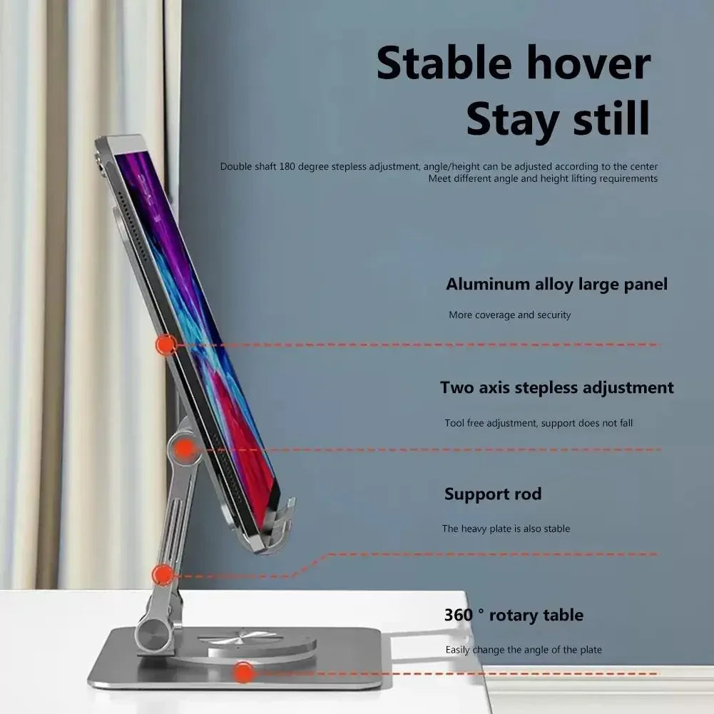 Support Tablette Rotative à 360° Pliable et Réglable
