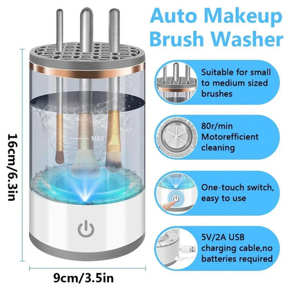 Nettoyeur automatique de pinceau de maquillage